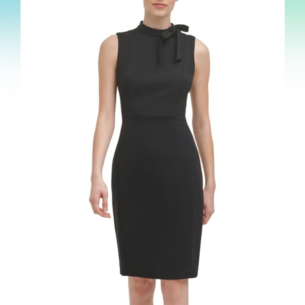Calvin Klein Black Sleeveless Sheath Dress
